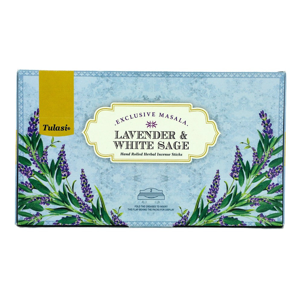 Tulasi Exclusive Masala Lavender & White Sage Incense Sticks, 12 x 15 g (Outer)