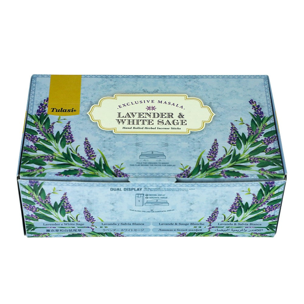 Tulasi Exclusive Masala Lavender & White Sage Incense Sticks, 12 x 15 g (Outer)