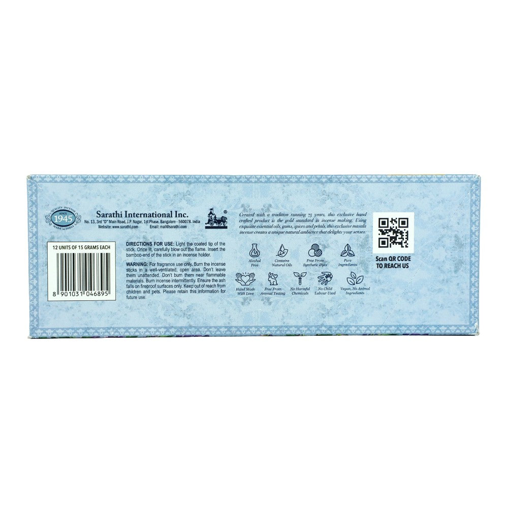 Tulasi Exclusive Masala Lavender & White Sage Incense Sticks, 12 x 15 g (Outer)