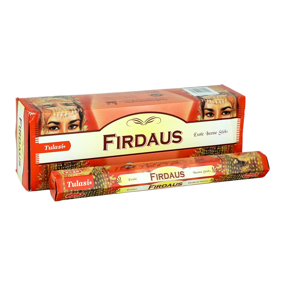 Tulasi Hexa Firdaus Incense Sticks, 6 Packs of 20 (Outer)