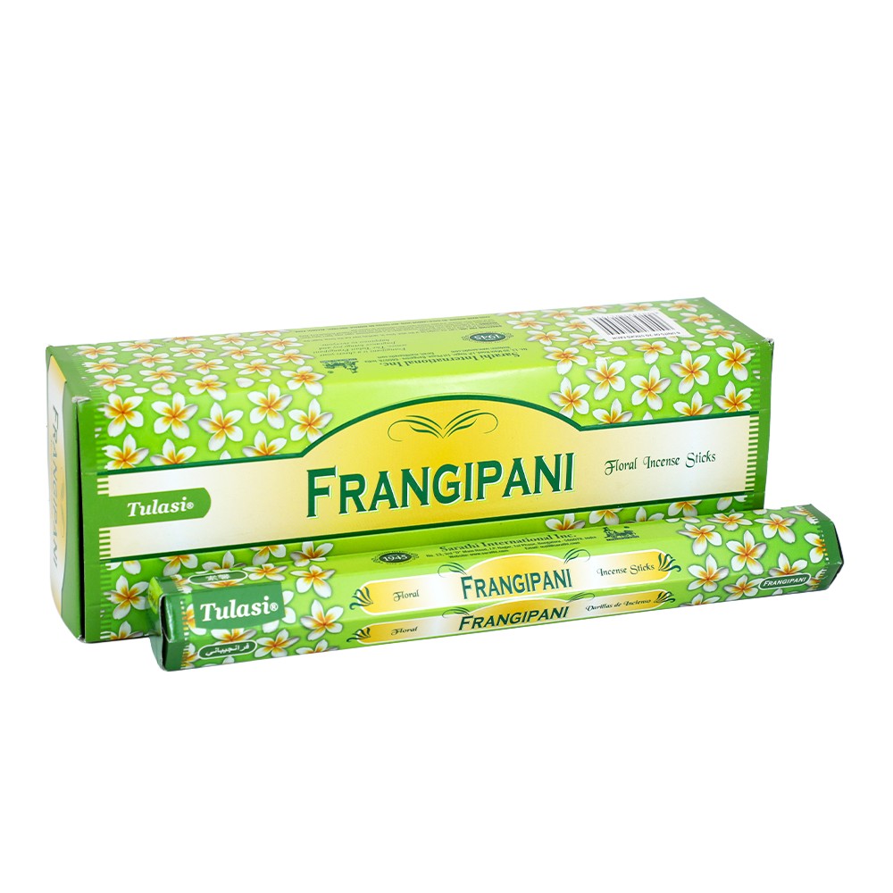 Tulasi Hexa Frangipani Incense Sticks, 6 Packs of 20 (Outer)