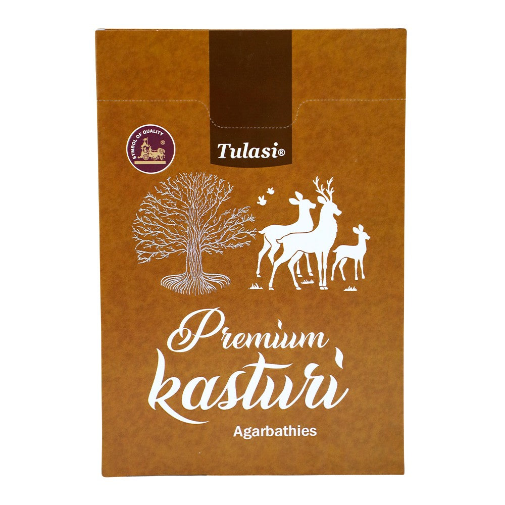 Tulasi Premium Kasturi Incense Sticks, 6 x 25 g (Outer)
