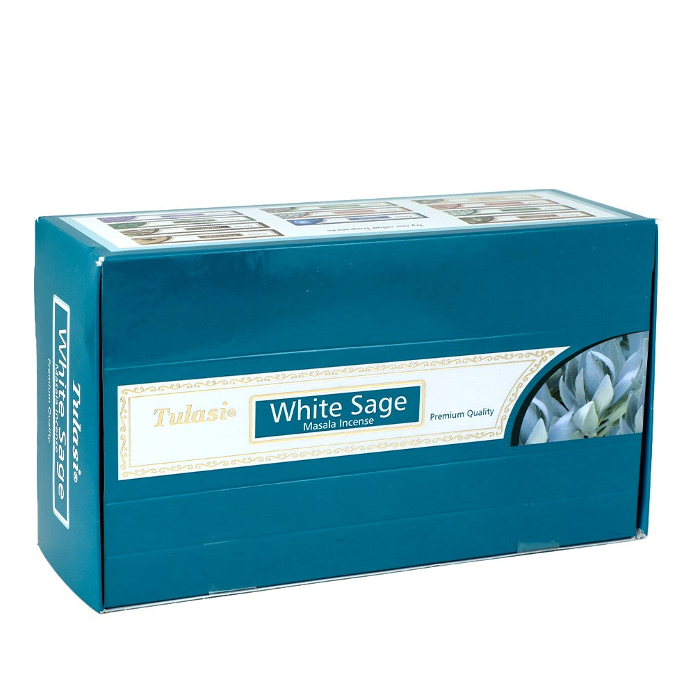 Tulasi Premium Masala White Sage Incense Sticks, 12 x 15 g (Outer)
