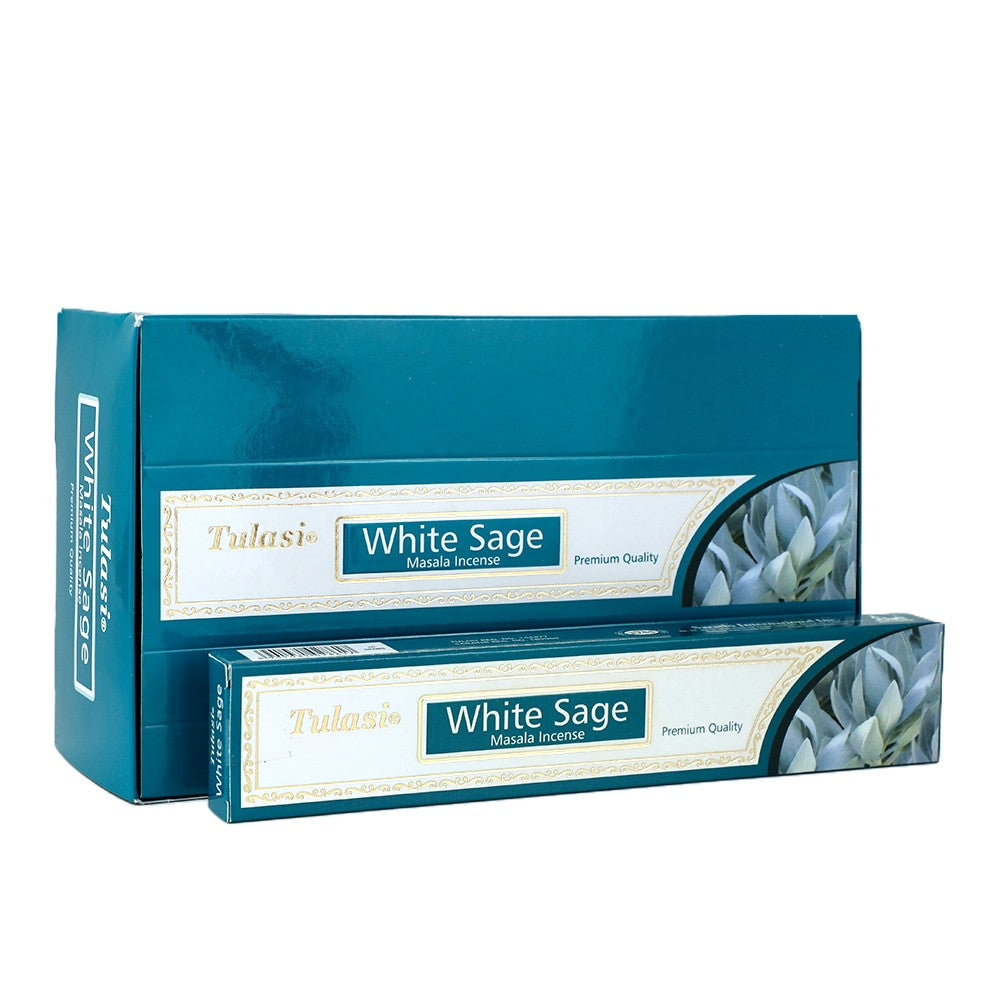Tulasi Premium Masala White Sage Incense Sticks, 12 x 15 g (Outer)