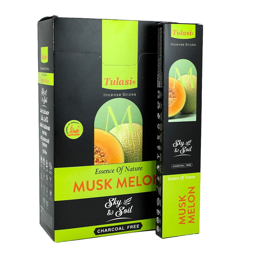 Tulasi Sky & Soil Musk Melon Incense Sticks, 12 Packs of 12 (Outer)