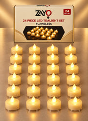 Zayo Led Tealight Battery Pack of 24 Pieces