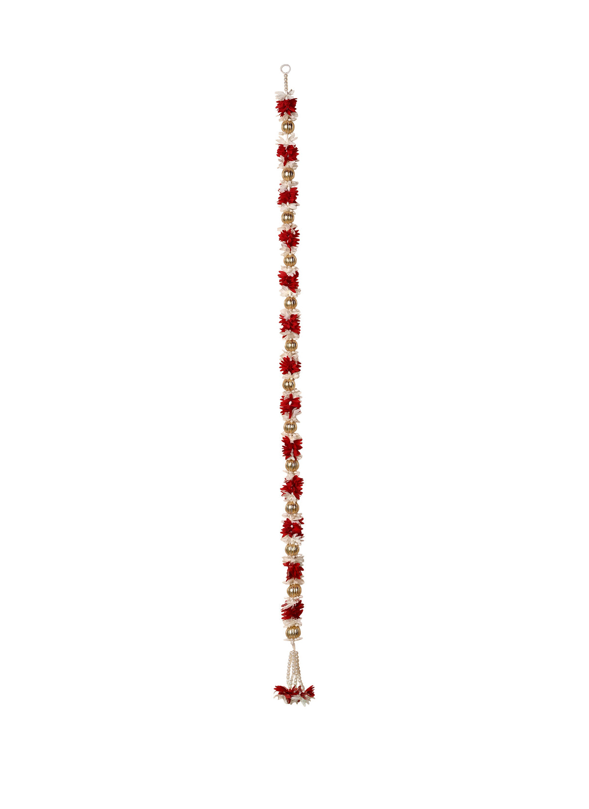 Madhoor Pearl Tassel Latkan Red 5 Feet 1 Piece