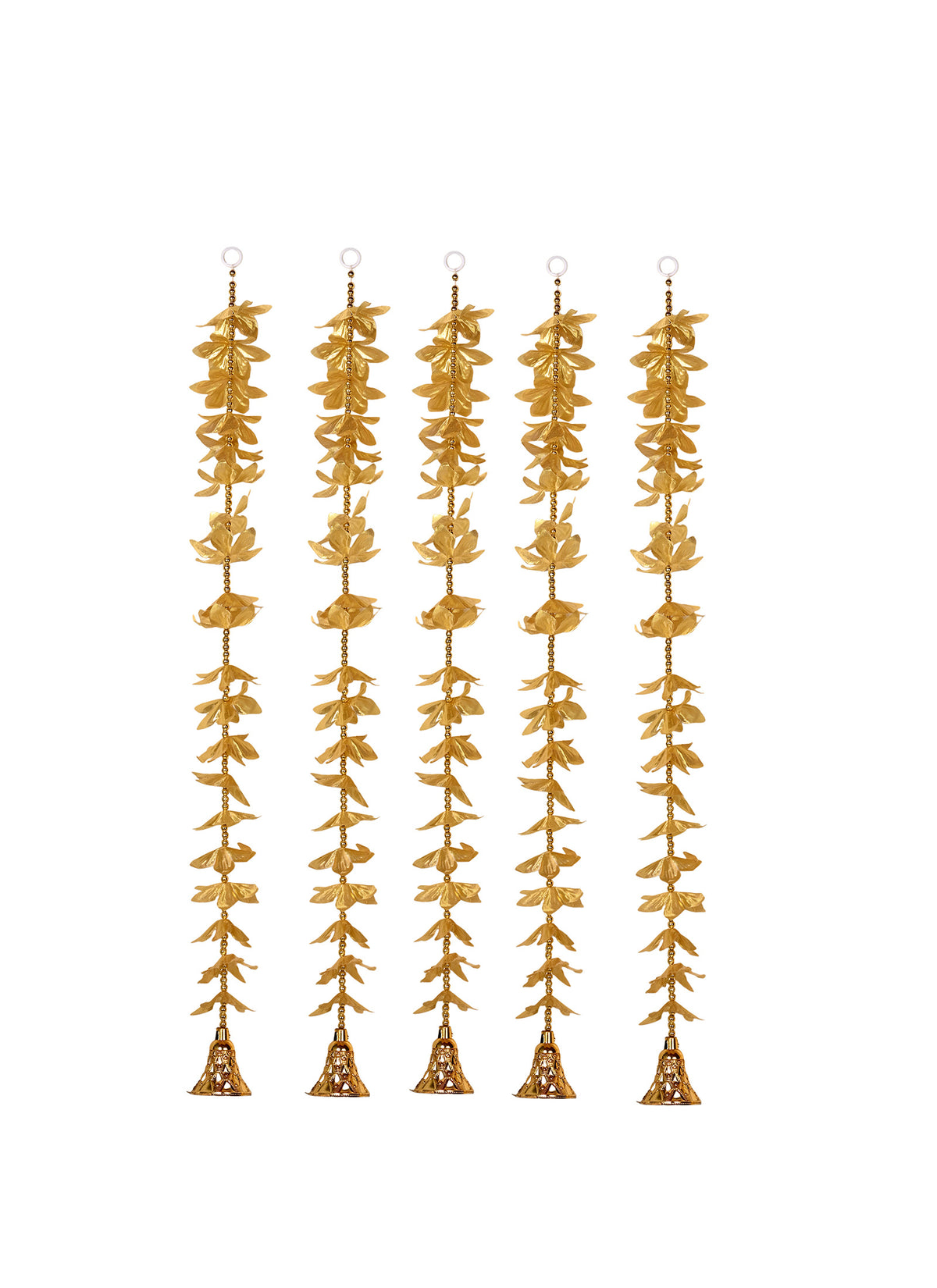 Madhoor Layered Bells Latkan Gold-Tone 3 Feet Set of 5