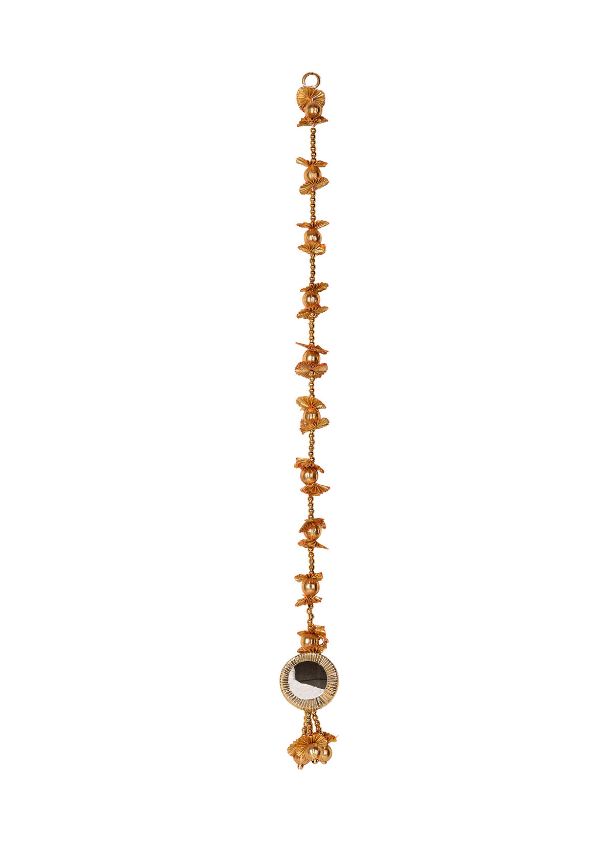 Madhoor Gota Mirror Latkan Gold-Tone 3 Feet 1 Piece