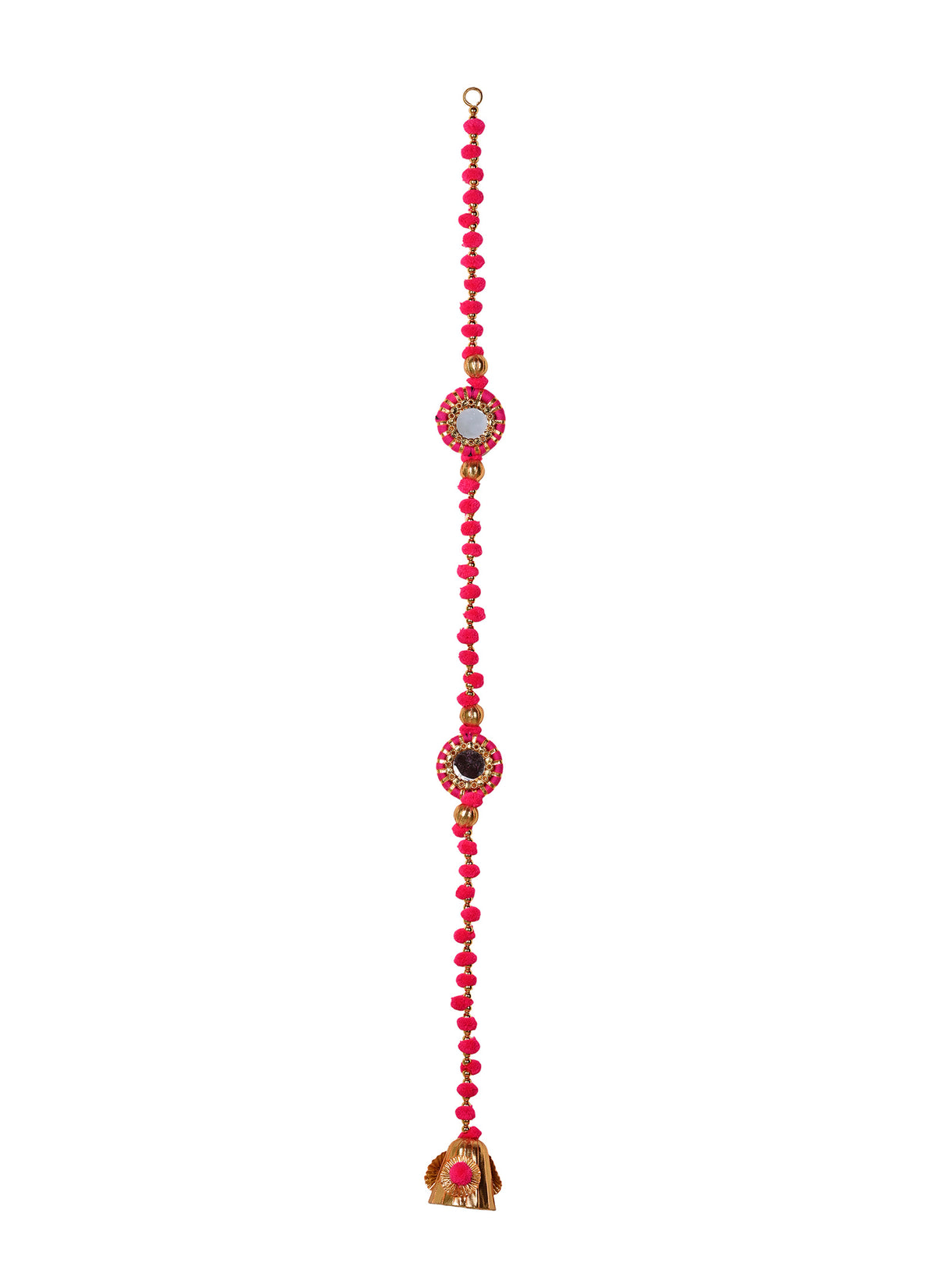Madhoor Mirror Beads Latkan Rani Pink 4 Feet 1 Piece