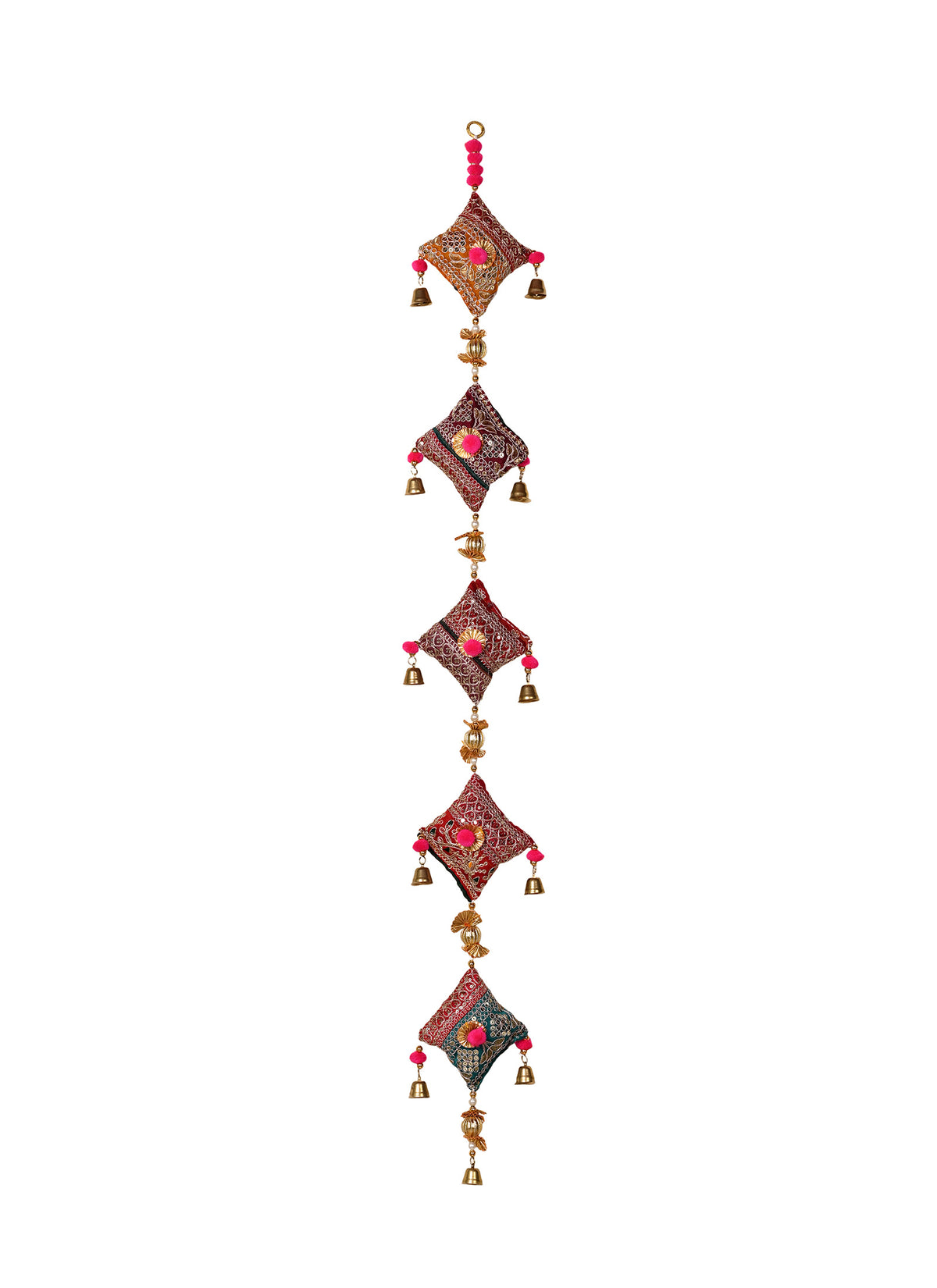 Madhoor Beads Bells Latkan Rani Pink 4 Feet 1 Piece