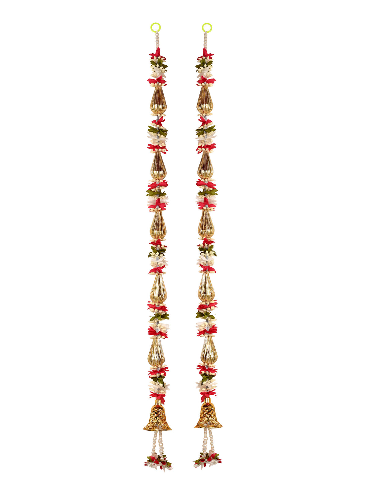 Madhoor Multi-Tier Teardrop Latkan Rani Pink 3 Feet Set of 2