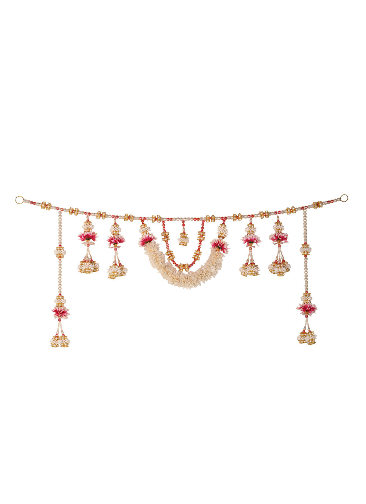 Madhoor Jasmine Toran White Pink 3 Feet