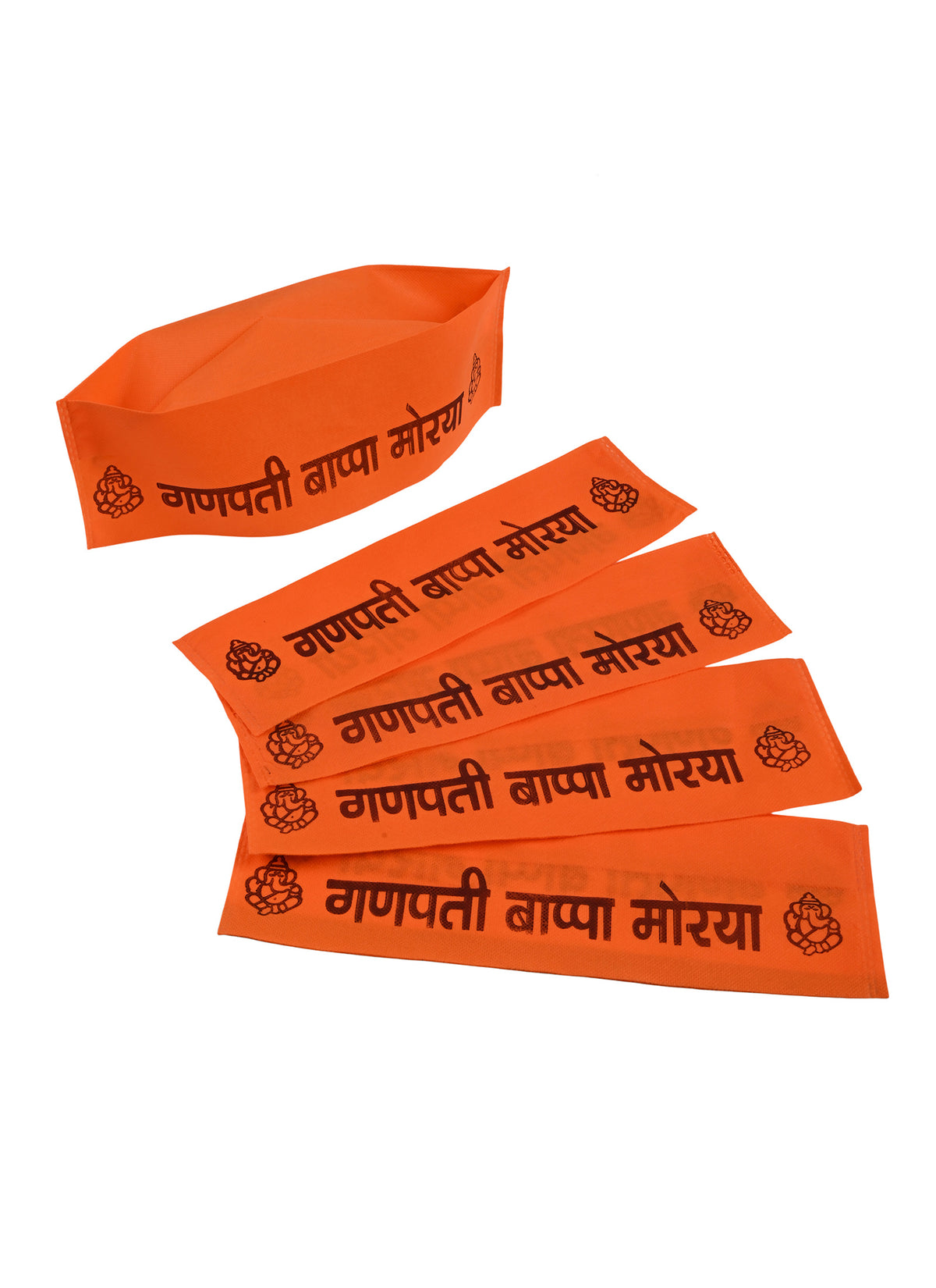 Madhoor Pooja Patka Cloth Orange 5 Pieces