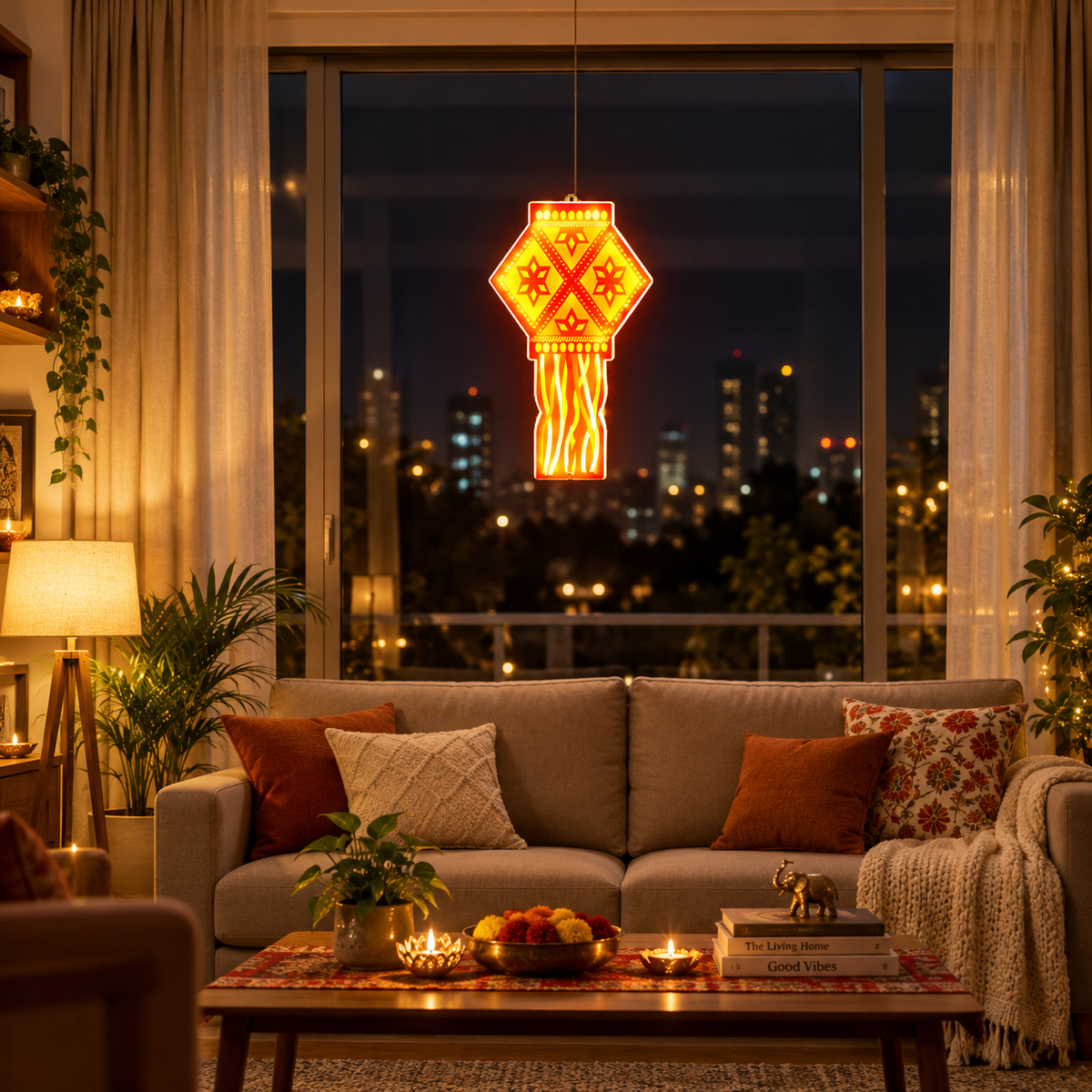 Zayo Hanging LED Lantern Light 35 cm