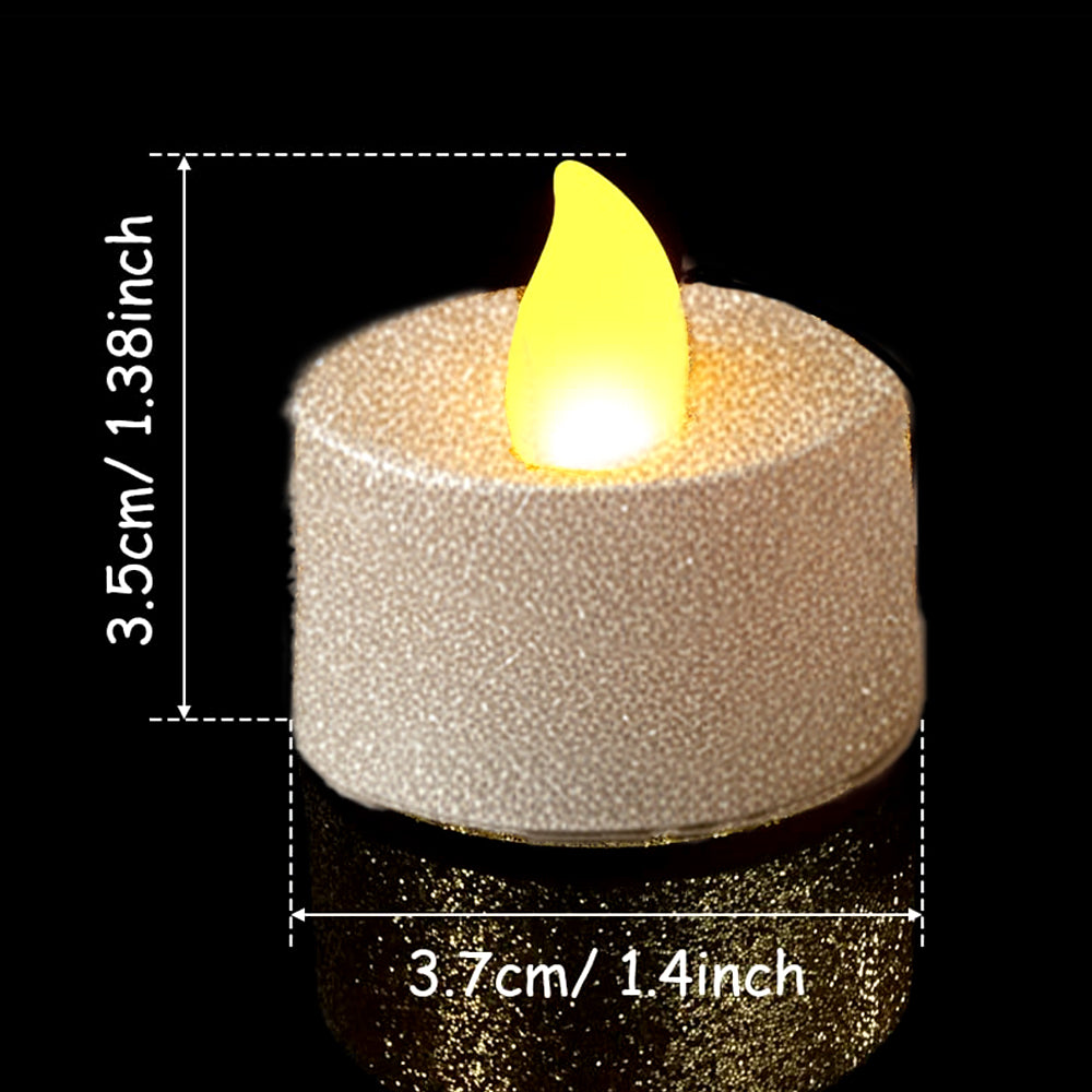 Zayo Battery Flameless LED Tealight Candles Silver-Tone Pack of 6