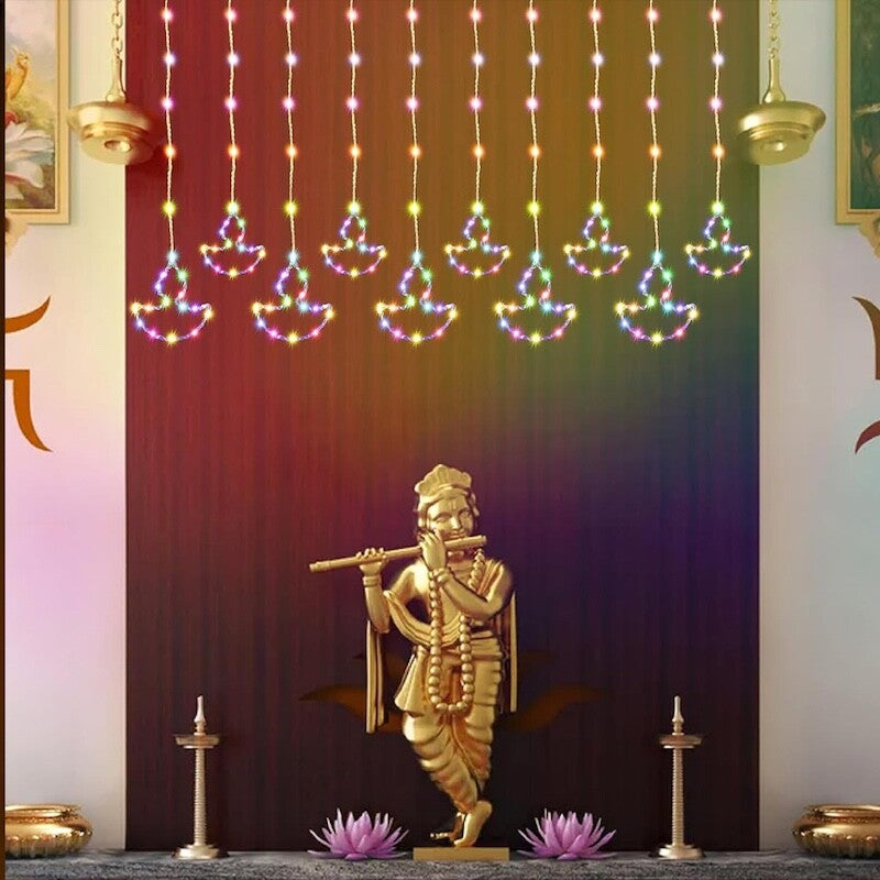 Zayo LED Diya Lights Multicolour 3m