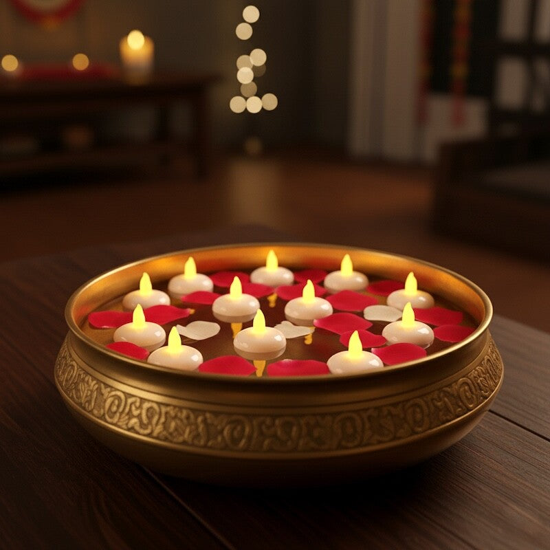 Zayo Battery Floating Flameless LED Tealight Candles Pack of 6