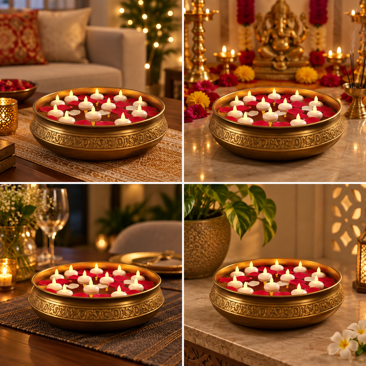 Zayo Battery Floating Flameless LED Tealight Candles Pack of 6