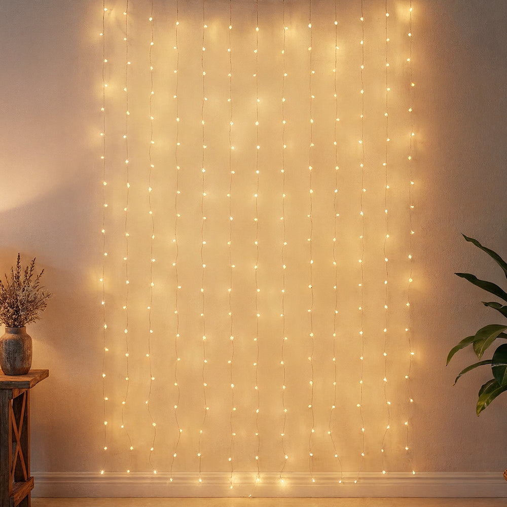 Zayo LED Curtain Lights Warm White 3m x 2m