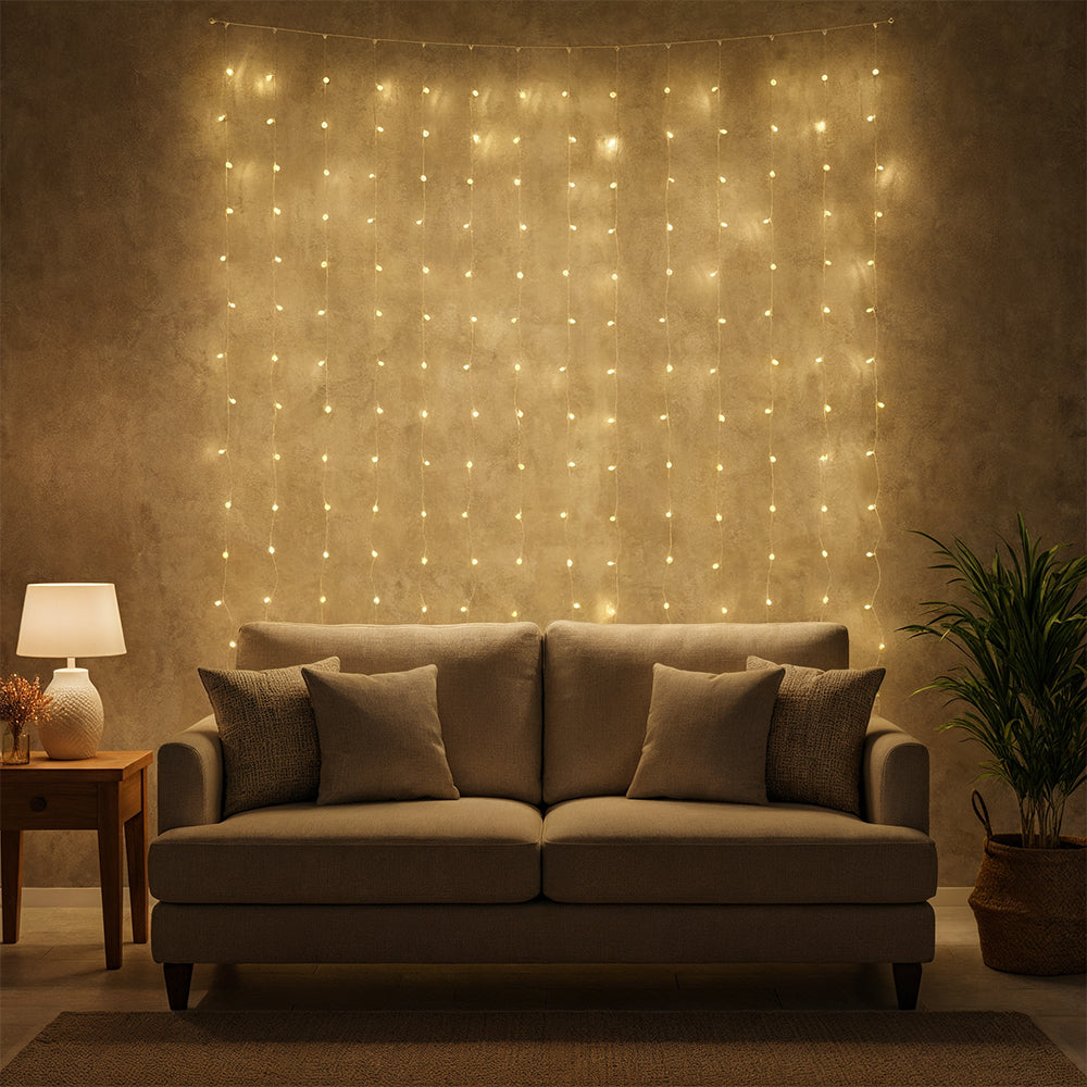 Zayo LED Curtain Lights Warm White 3m x 2m