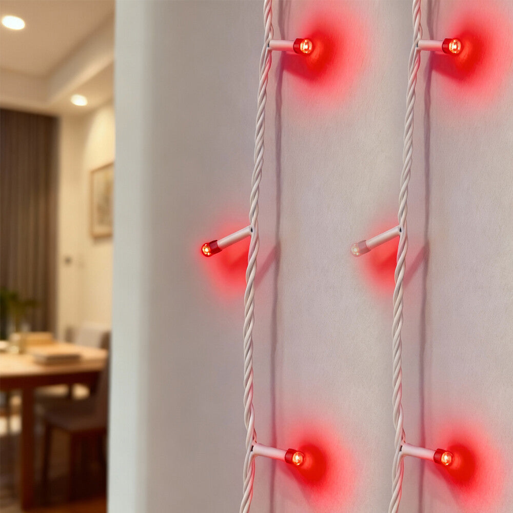 Zayo LED String Lights Red 50m