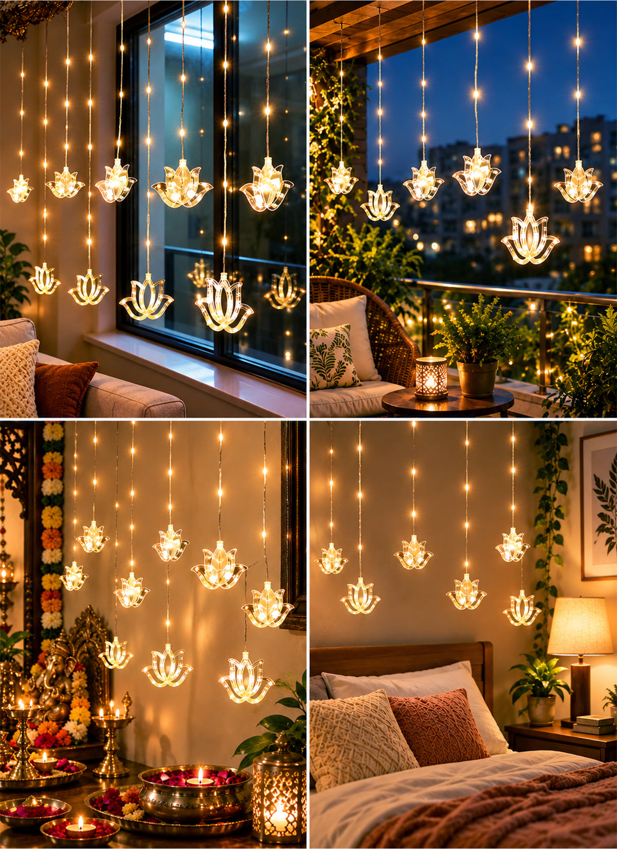Zayo Lotus LED Festive Lights Warm White 3m