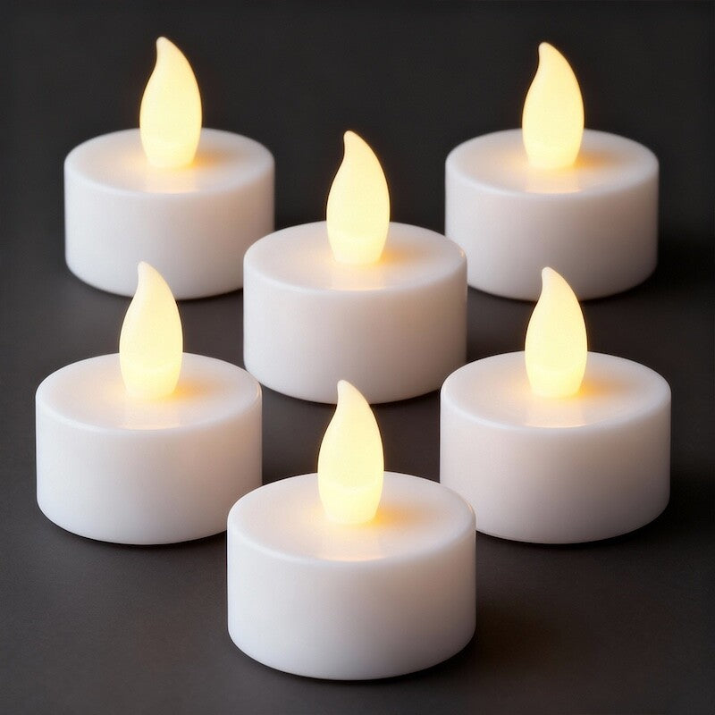Zayo Battery Flameless LED Tealight Candles Pack of 6