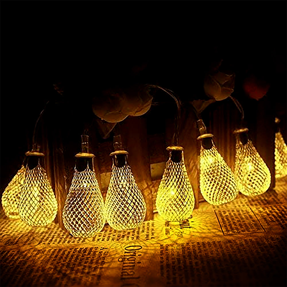 Zayo CONE Battery & USB LED String Lights Gold-Tone