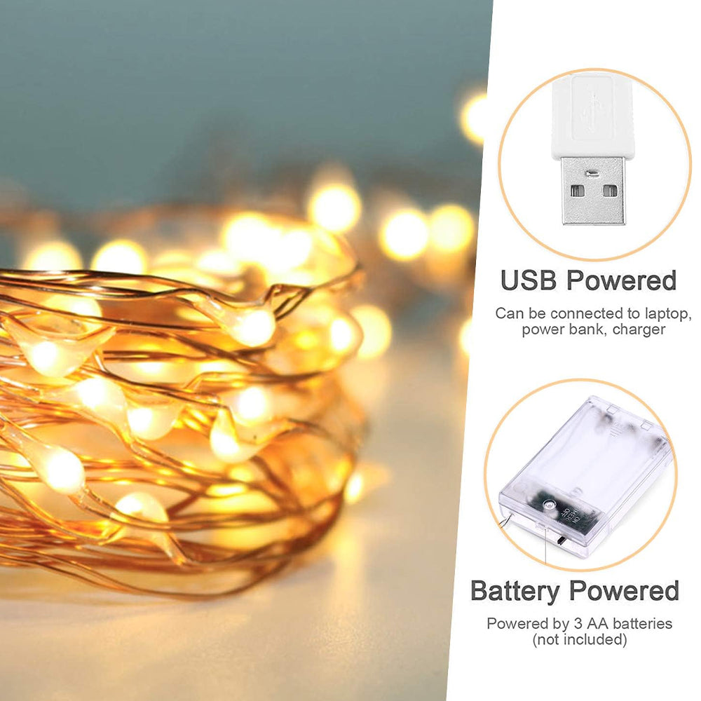 Zayo LED String Lights Warm White 5m