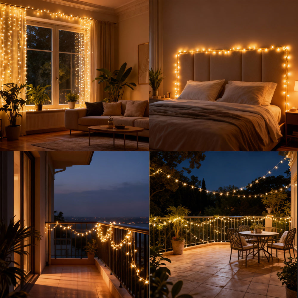 Zayo LED String Lights Warm White 10m
