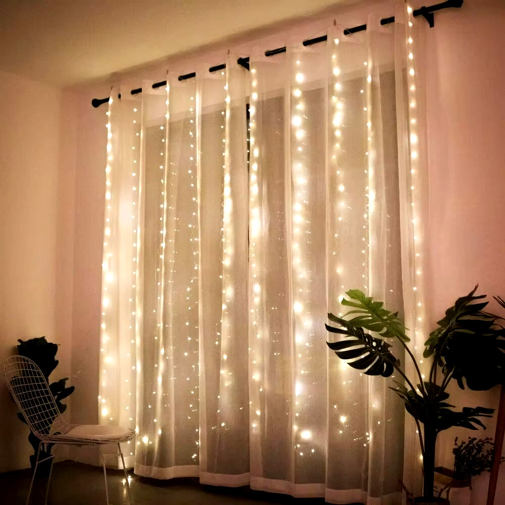 Zayo LED Curtain Lights Warm White 3m x 2m