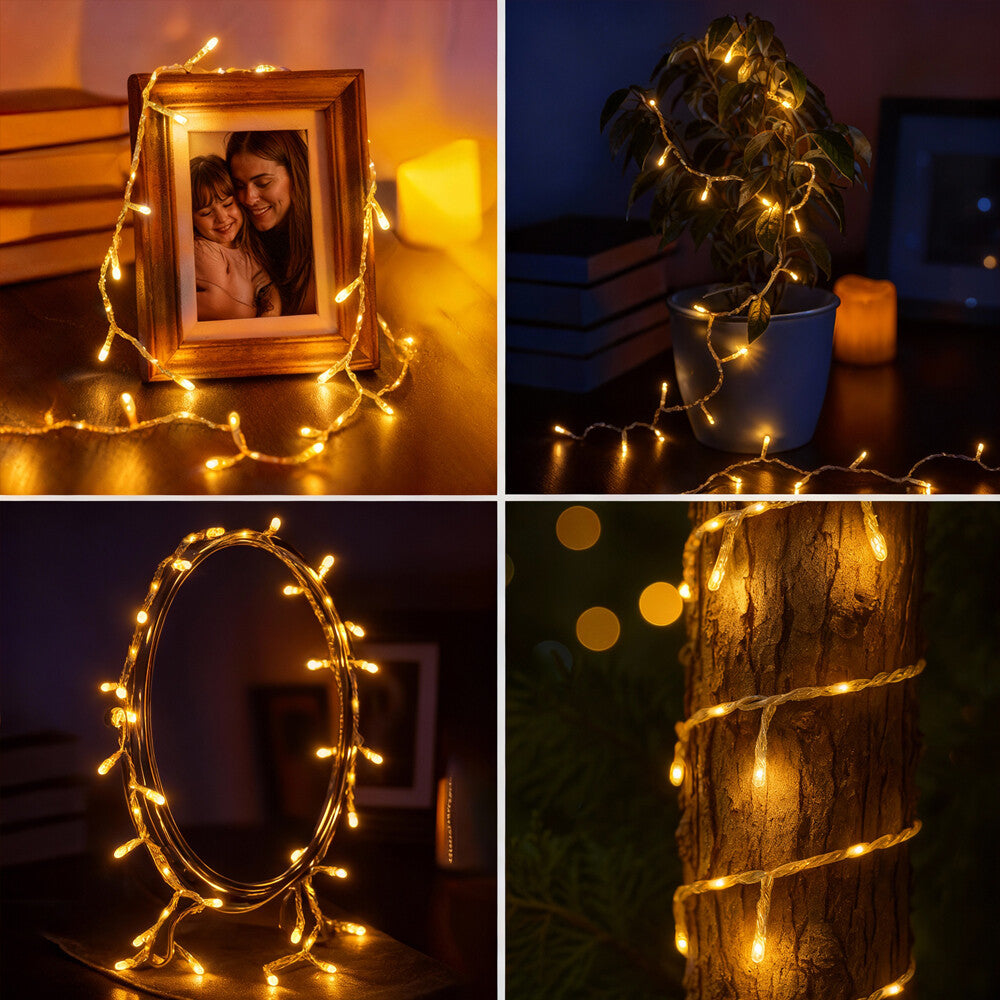 Zayo Micro LED String Lights Warm White 2.5m