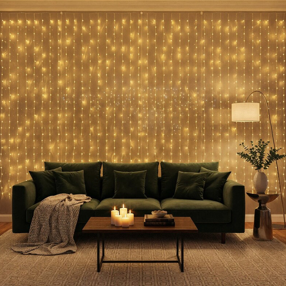 Zayo LED Curtain Lights Warm White 3m x 2m