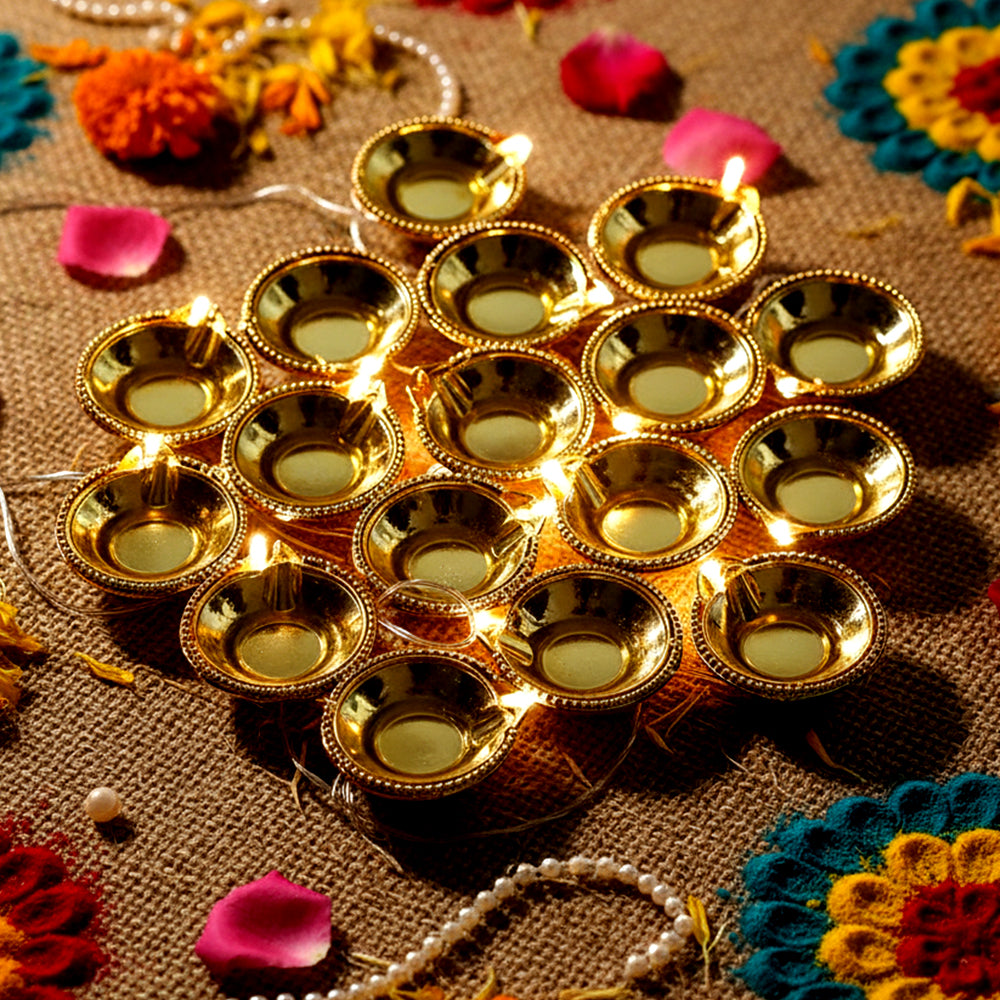 Zayo Diya LED String Lights Gold-Tone