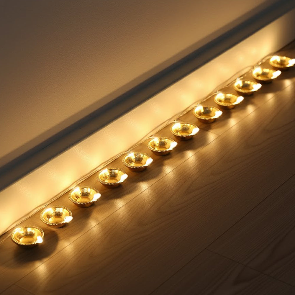 Zayo Diya LED String Lights Gold-Tone