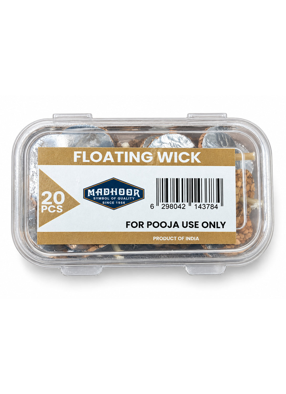 Madhoor Floating Cotton Wicks 20 Pieces