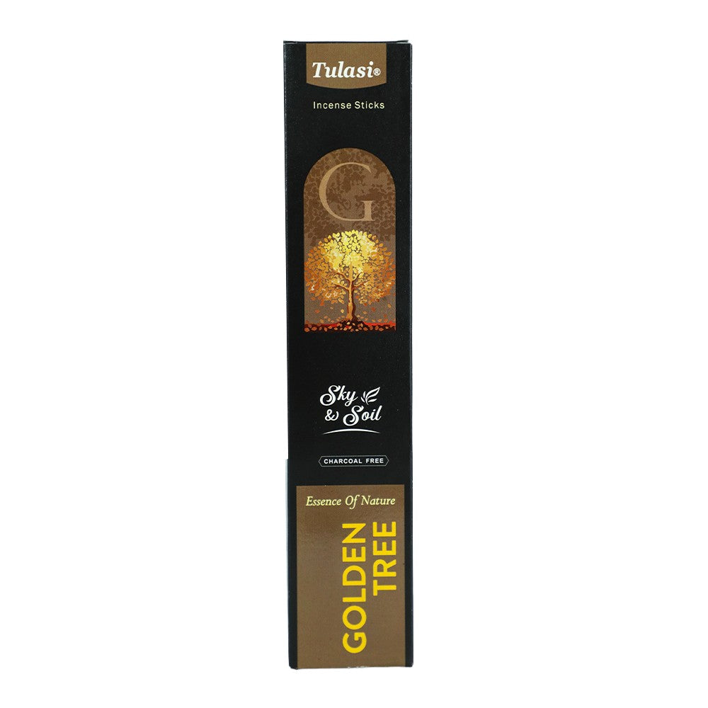 Tulasi Sky & Soil Golden Tree Incense Sticks, 12 Sticks