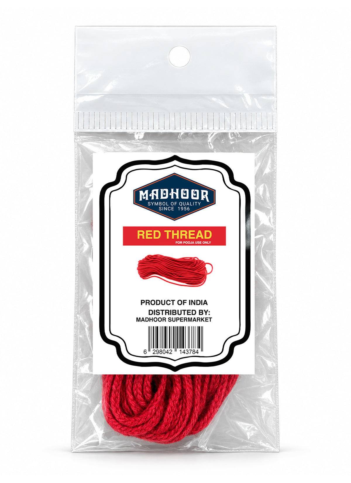 Madhoor Pooja Thread Red 2m