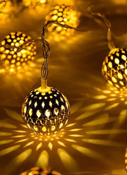 Zayo Metal BALL Battery LED String Lights