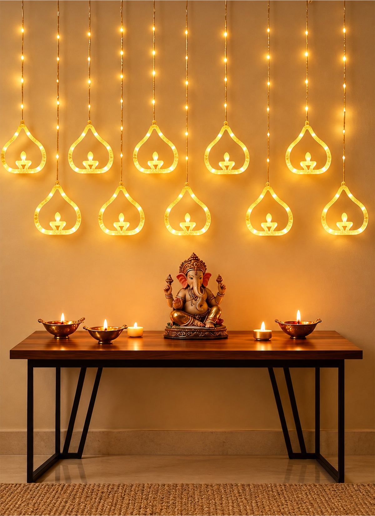 Zayo 2 LED Diya Lights Warm White 3m