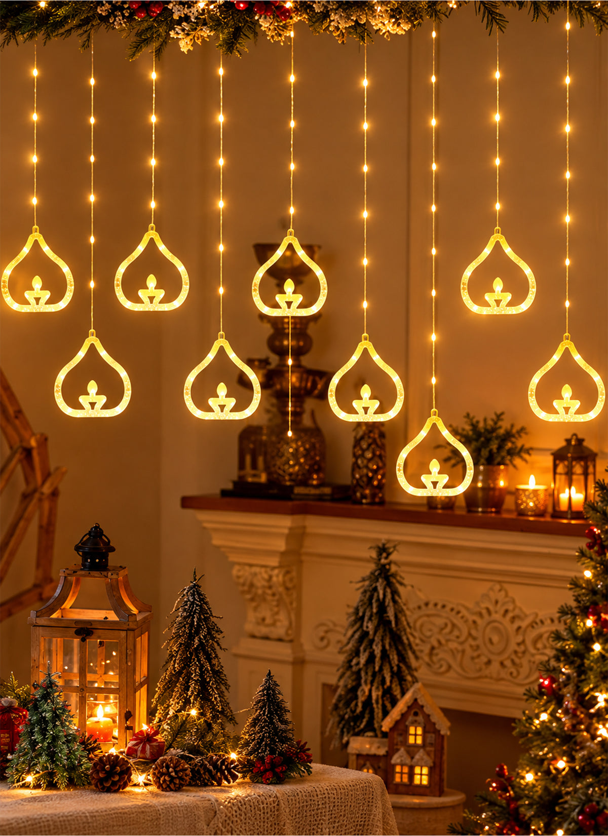 Zayo 2 LED Diya Lights Warm White 3m
