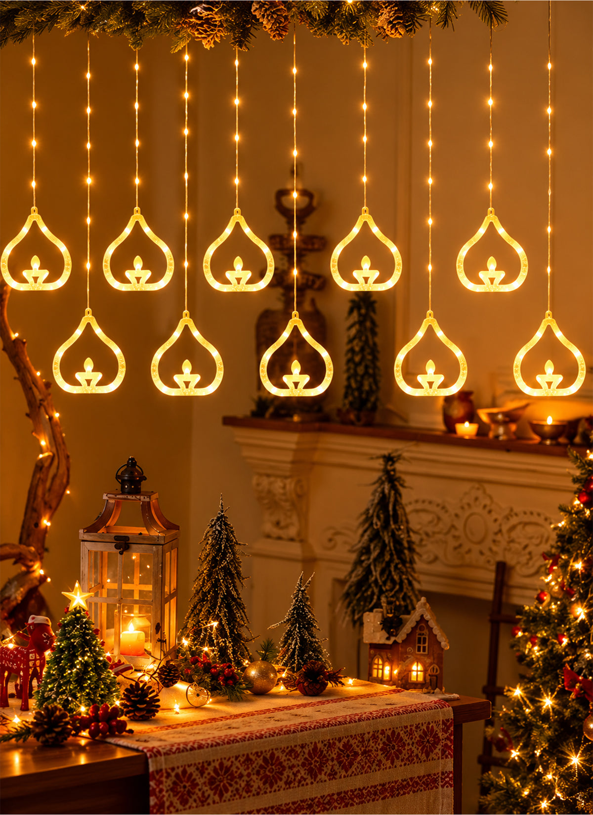 Zayo 2 LED Diya Lights Warm White 3m