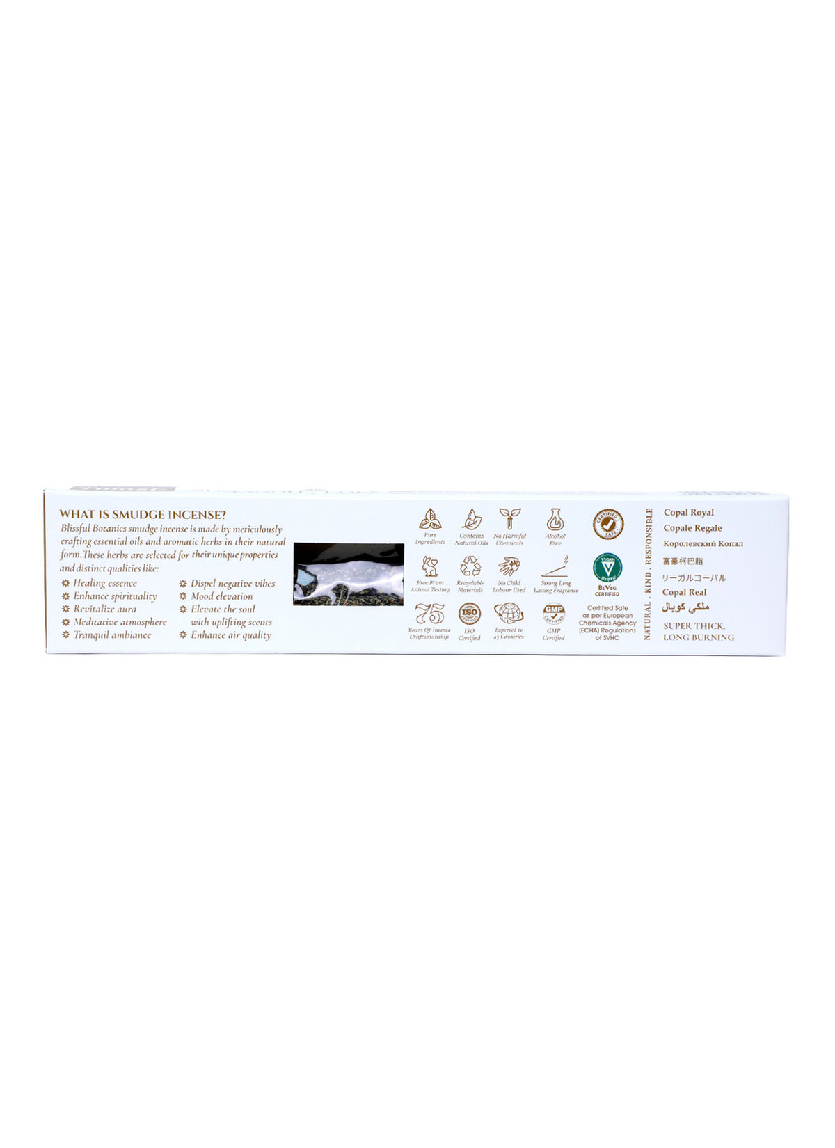 Tulasi Blissful Botanics Regal Copal Incense Sticks, 8 Sticks