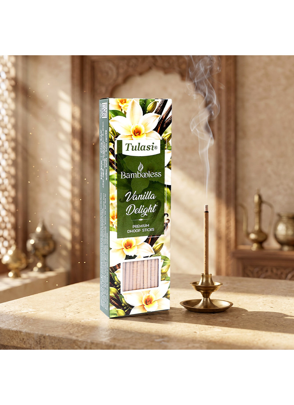 Tulasi Bambooless Vanilla Delight Dhoop, 90 g