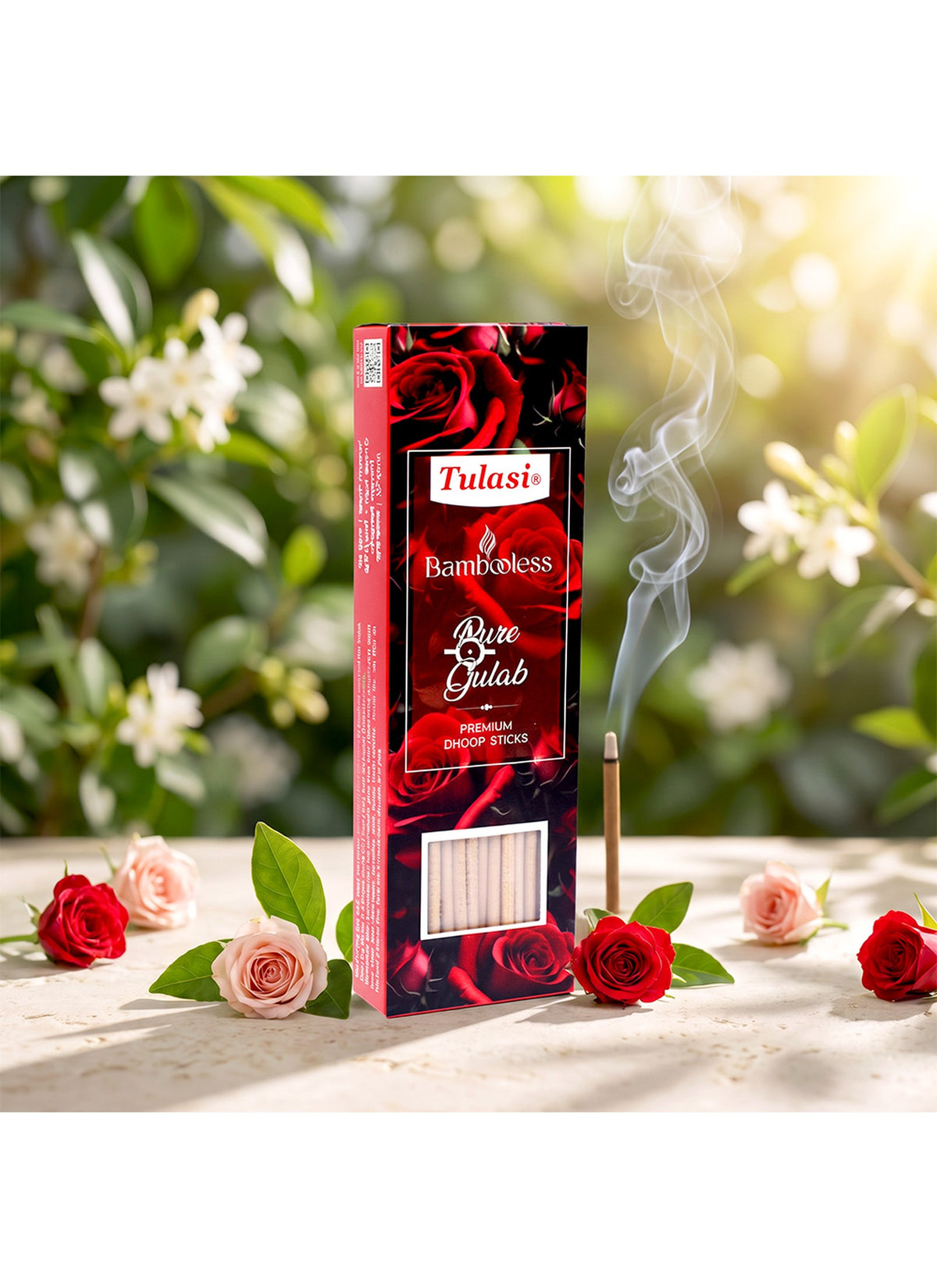 Tulasi Bambooless Pure Gulab Dhoop, 90 g