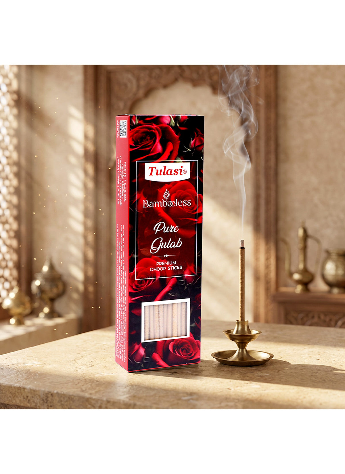 Tulasi Bambooless Pure Gulab Dhoop, 90 g