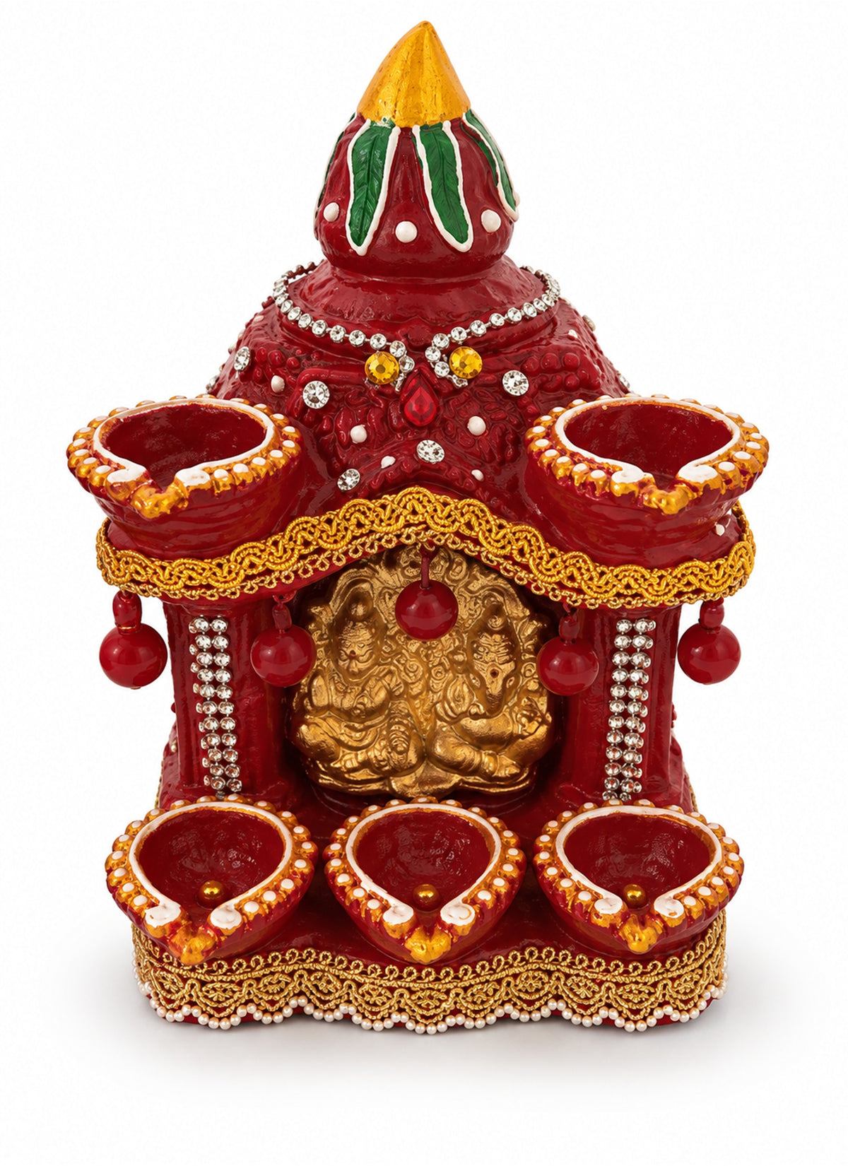 Madhoor Kalash Diya Hatri Red 1 Piece