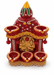 Madhoor Kalash Diya Hatri Red 1 Piece