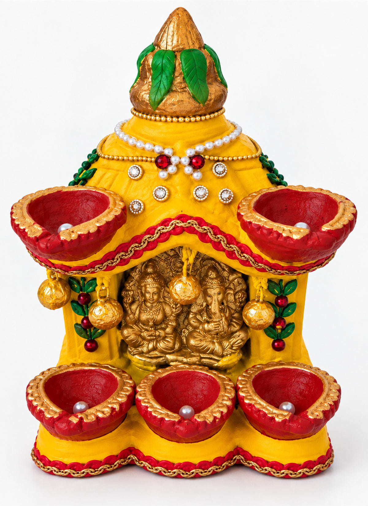 Madhoor Kalash Diya Hatri Yellow 1 Piece